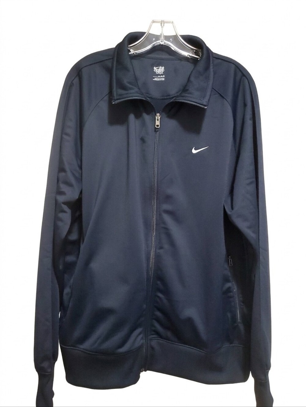 Vintage Y2K Nike "The Athletic Dept." Full-Zip Track Jacket Navy Blue Men's XL
